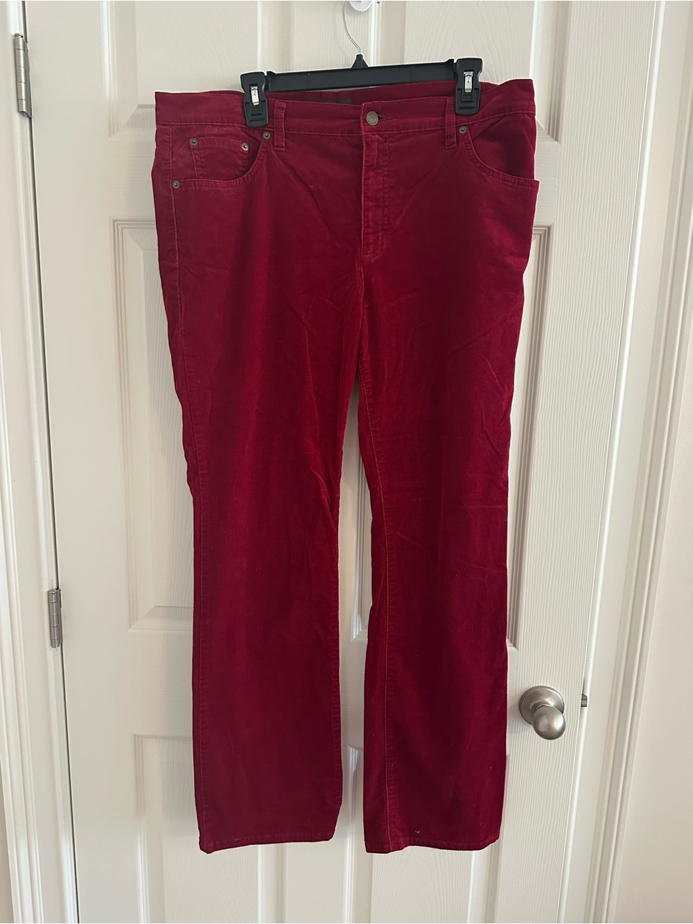 Ralph Lauren Wine Red Straight-Leg Corduroy Jeans